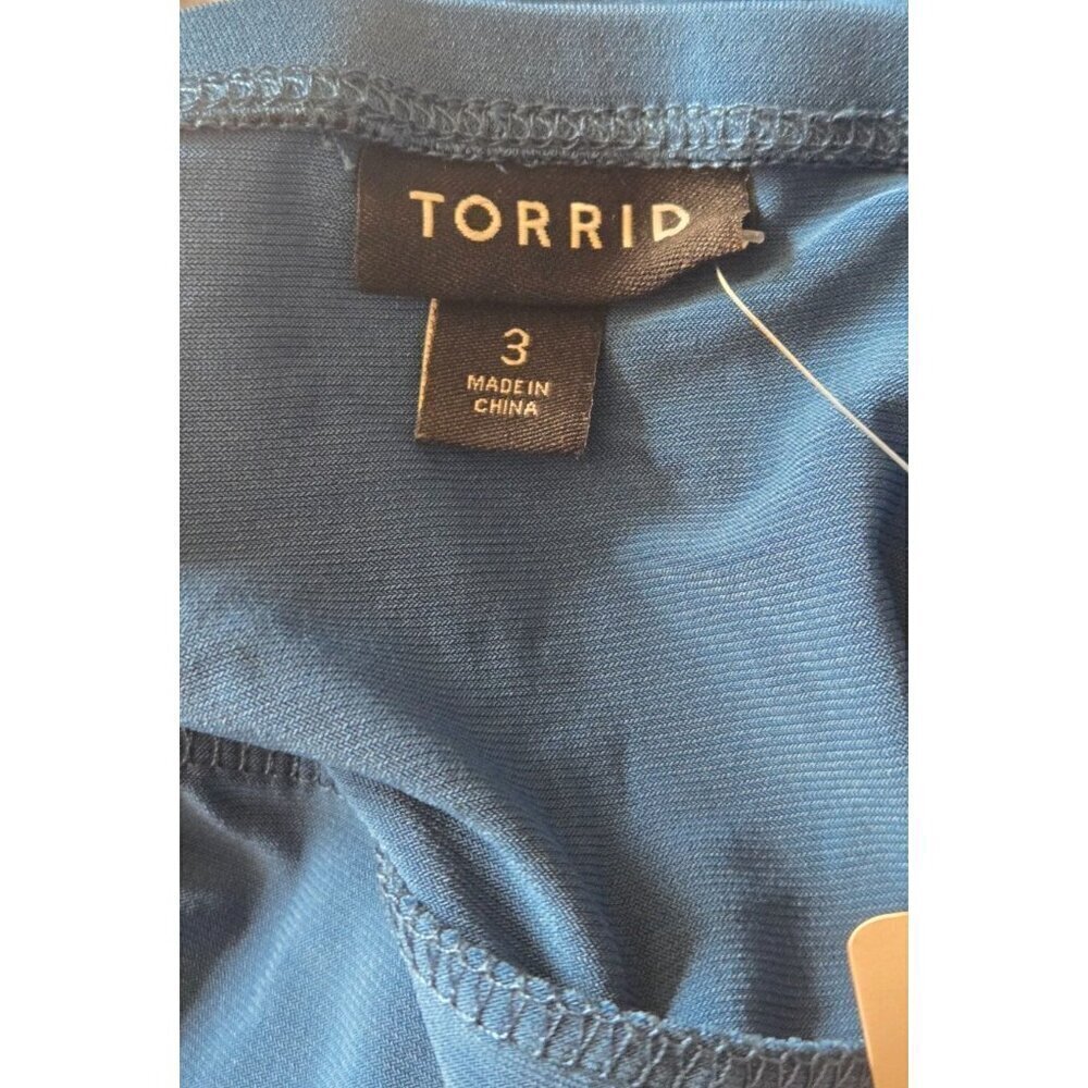 TORRID Studio Knit Sweetheart Strappy Cut Out Bodysuit blue - Picture 8 of 11
